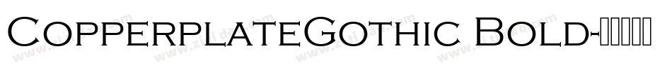 CopperplateGothic Bold字体转换